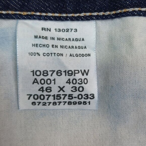 Rustler by Wrangler Mens Heavyweight Denim Jeans 46x30 Regular Fit Straight Leg - Picture 5 of 9